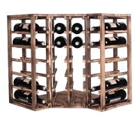 Caverack Modulo angolare - 24 bottiglie - Pino bruciato