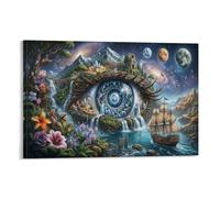 Caverna degli Occhi Divini Stampe Su Tela Di Stampe Da Parete Cascate della Galassia Decorazioni Disegno Canvas Stampa Su Tela Pittura Poster Di Arte Per Camera Da Letto E Da Pranzo, Soggiorno, Cu