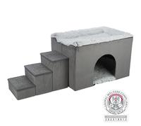 Caverna Harvey con scala 154 × 60 × 60 cm grigia/bianca-nera