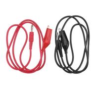 Cavetti per Tester Multimetro con Pinze a Coccodrillo Isolate | Connessione a Doppio Banana, Hold Sicuro della Sonda, Metallo e Plastica, per Tecnici e Studenti Stem
