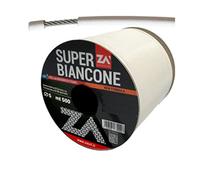 Cavetto cavo stendibiancheria in acciaio zincato 42 fili plastificato rivestito con speciale Pvc bianco anticorrosione Ø 5 mm per esterno "Professional" VENDITA A MISURA (50)