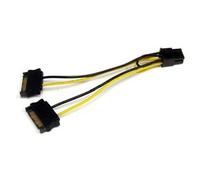 ST SATPCIEXADAP - 2 SATA a 15 pin su 6 PCI-E, 15 cm, nero/giallo