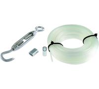 Cavetto nylon 4 mm cavo per stendere agricoltura industria kit con tenditore