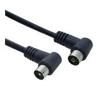 CAVETTO TV 2,5m SPINA-PRESA 90° NERO H. CARD