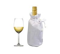 Cavevinum - Borsa termica per bottiglie di vino, regolabile, con cerniera, in nylon di alta qualità e chiusura ermetica 26x17,5 mm bianco