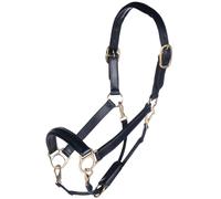 HKM Cavezza in pelle dorata 9100, colore: nero