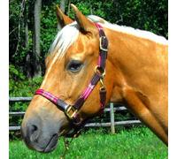 Cavezza - Highland Plaid Cavezza Con Pelle (Misura Cavallo) - Rosso Plaid