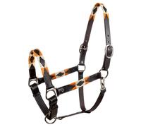 Cavezza in cuoio confortevole e resistente con decorazioni motivo navajo Equestr