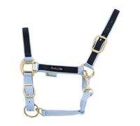 Cavezza in nylon doppio con riporto colorato, fibbie colore ottone, regolabile A