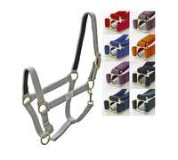 Cavezza in nylon foderato in cuoio con fibbie ottonate Sartore