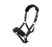 Cavezza in nylon - Glitter - con imbottitura in pile polare 9100 nero pony