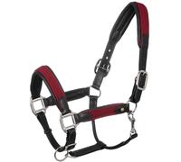Cavezza per cavalli in cuoio con inserti in fibre di nylon intrecciate Equestro