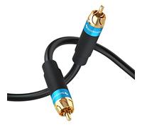 Cavi Audio RCA BlueRigger per Subwoofer con Doppia Schermatura e connettori placcati in oro - 2,4 Metri