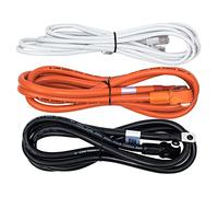 Cavi batteria crimpati 25 mm² 4 AWG rosso/nero per batterie agli ioni di litio Pylontech e Voltacon con cavo BMS RJ45