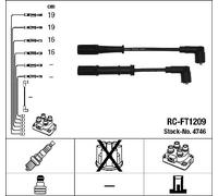 4746 Kit cavi candele adatto a Fiat Punto-Grande Punto 1.2-1.4 (MARCA-NGK)..
