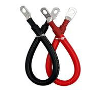 Cavi, Cavo in silicone molto morbido M8 nero e rosso Automotriz con capocorda M6 M10 Terminale ad anello 0 2 4 6 8 AWG Nero Rosso(8 AWG,100CM)