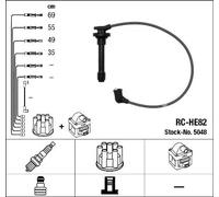NGK Set di cavi d'accensione 5048 – per Honda CR-V I / Integra Coupé 2.0 16V (1995-2001)