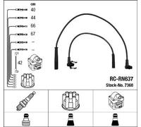 NGK Set di cavi d'accensione 7368 RC-RN637 per Renault 19 I/II, Chamade, Clio I