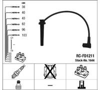 Cavi di accensione Cavo d'accensione a resistenza 1644 NGK per FORD COUGAR
