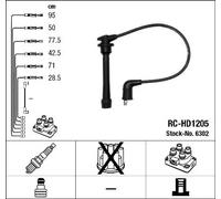 Cavi di accensione Cavo d'accensione a resistenza 6302 NGK per KIA HYUNDAI