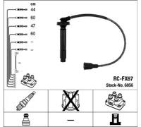 NGK Kit cavi candele 6856 (RC-FX67) a resistenza per Subaru Legacy III