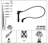 NGK Set di cavi d'accensione 0548 RC-BW205 – Rame