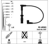 NGK Set di cavi d'accensione 8597 rame per Alfa Romeo 146 Spider