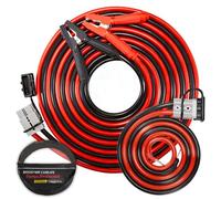 Cavi di avviamento resistenti per batteria auto, 1 calibro 1500 A, 30 m, con connettori di collegamento rapido, borsa da viaggio per camion, SUV, auto, 1 anno di garanzia
