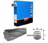 Cavi di freno 7x7 fili inox Ø1,5mm testa a T Ø7x6 Elvedes (x100) Argento