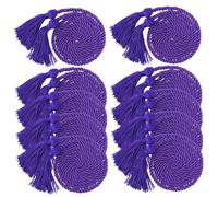 Cavi di laurea 10pcs, cavo di laurea di lunghezza 67 pollici con nappe per studenti di, viola, abbellimenti di rivestimento