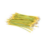 Cavi di messa a terra fotovoltaici solari BVR con terminali, 10 pezzi giallo-verde con messa a terra 13/11/9AWG pannello fotovoltaico ponte elettrostatico(20cm,11 AWG-4MM)