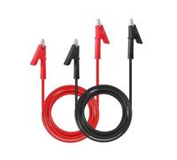 Cavi di prova con morsetto a coccodrillo a doppia estremità P1024, cavi collegamento flessibili isolati in rame(P1024-2PCS)