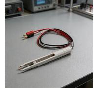 Cavi di prova LCR con interfaccia standard da 4 mm, clip di prova a quattro fili, per componenti SMD, mandrini in miniatura placcati in oro, per ponte digitale LCZ, cavo da 80,5 cm