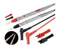 Cavi di prova per multimetro con punte extra fini da 1 mm, 1000 V/20 A, cavi isolati in silicone da 1,05 m, set rosso/nero