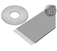 Cavi HF365/14SF (100FT): nastro piatto 1,27 mm Line Cu non schermato PO grigi...