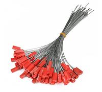 cavi in acciaio, Sigilli antimanomissione numerati, multicolore, filo da 300 mm, 50-1000 pezzi(Red,50PCS)
