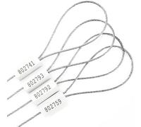 cavi in acciaio, Sigilli for cavi di sicurezza a tenuta di manomissione numerati, misti, 300 mm, 50-1000 pezzi(White,50pcs)