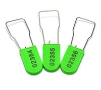 cavi in acciaio, Sigillo Antimanomissione Sigilli Di Sicurezza Lucchetto ABS Filo Metallico Multicolore 20/100/500/1000 pz(Green,100pcs)
