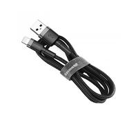 Baseus Cavo di ricarica CALKLF-BG1 Lightning USB-A 1 m 2,4A Nylon Nero/Grigio
