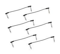 Cavi Patch per Chitarra da 6 Pezzi Cavo per Pedale Effetto con Nucleo in Rame Connettori Standard da 1/4 di Pollice per Microfoni a Pedale per Chitarra