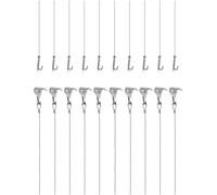 Cavi per Appendere Quadri 2m, Ganci Regolabili, Acciaio Inox, 40kg, 10 pezzi