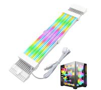 Cavi per PC RGB - Cavo alimentazione interno, estensione della luce a colori | Filo computer con display per modifiche Impostazione impianti gioco Build Assembly Custom Colorful Configura