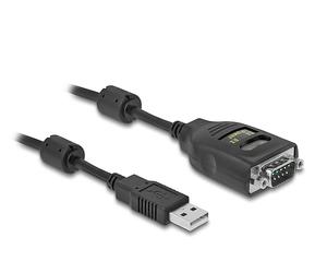 Cavi seriali DELOCK Adattatore da USB 2.0 Tipo-A per seriale RS-232 D-Sub a 9 pin 2,5 kV a isolamento galvanico da 2 m.