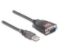 Cavi seriali DELOCK Adattatore USB 2.0 Tipo-A a 1 x Seriale RS-232 D-Sub 9 pin maschio con dadi con 3 x LED 3 m