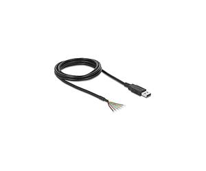Cavi seriali DELOCK Convertitore USB 2.0 per UART seriale LVTTL con 6 fili aperti e tensione di uscita di 3,3 V da 1,8 m