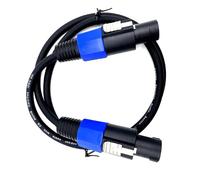 Cavi Speakon a Speakon maschio 2X1,5 mm² Cavo audio AWG di calibro professionale for sistemi DJ/PA Connettori Twist Lock(C,2M)