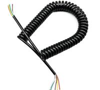 Cavi telefonici, 5 cavo di collegamento del rimorchio a molla resistente al freddo ad alta elasticità e resistenza con a spirale 24AWG 20AWG 17AWG(Stretch 1.25 meter)