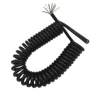Cavi telefonici, Cavo a spirale a molla da 10 nuclei 1,0 mm2 di alimentazione nero Filo 17AWG Stretch 5 metri trazione