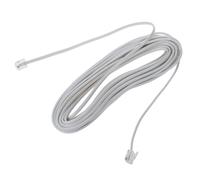 Cavi telefonici modulari RJ11 6P2C da 9 m e 30 piedi, filo bianco