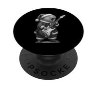 Cavia che suona la chitarra per Natale amante degli animali PopSockets PopGrip Adesivo